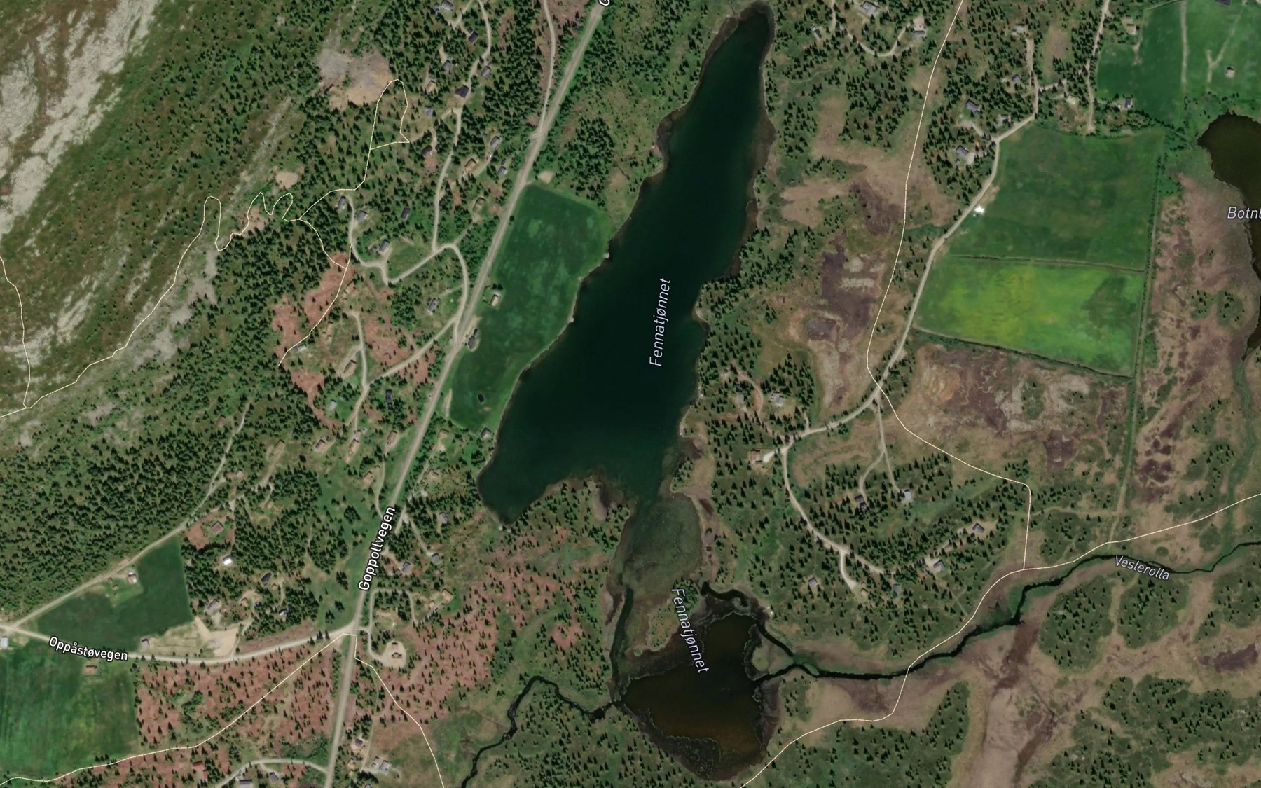 Satellite map of the Faennatjonn