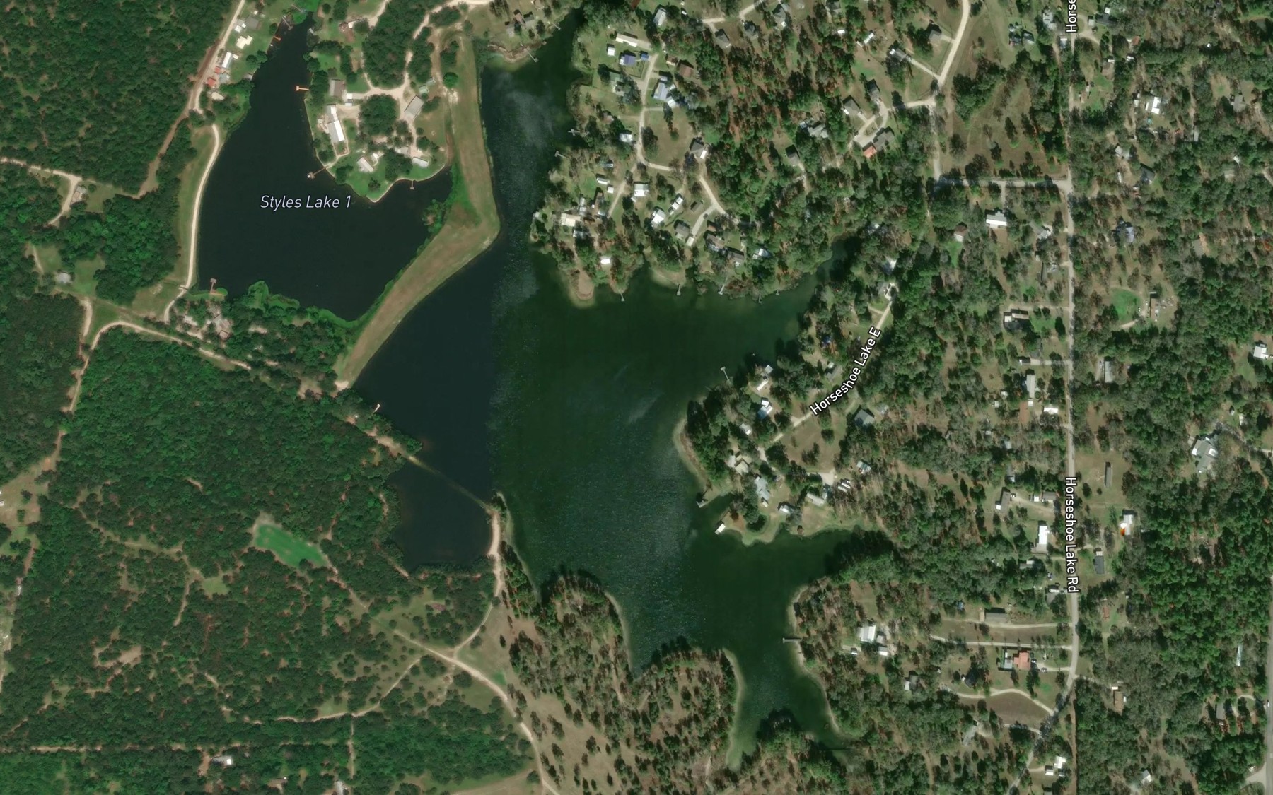 Satellite map of the Horseshoe Lake Number 2