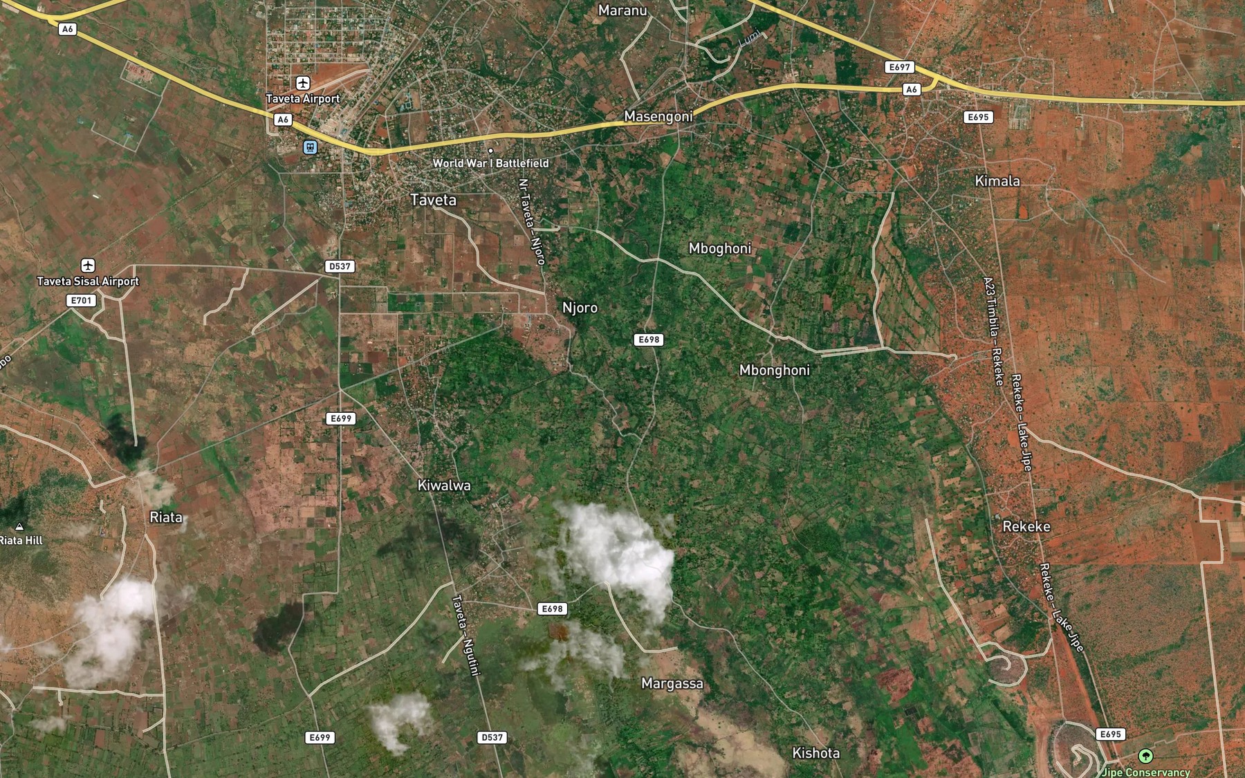 Satellite map of the Lenonya Spring
