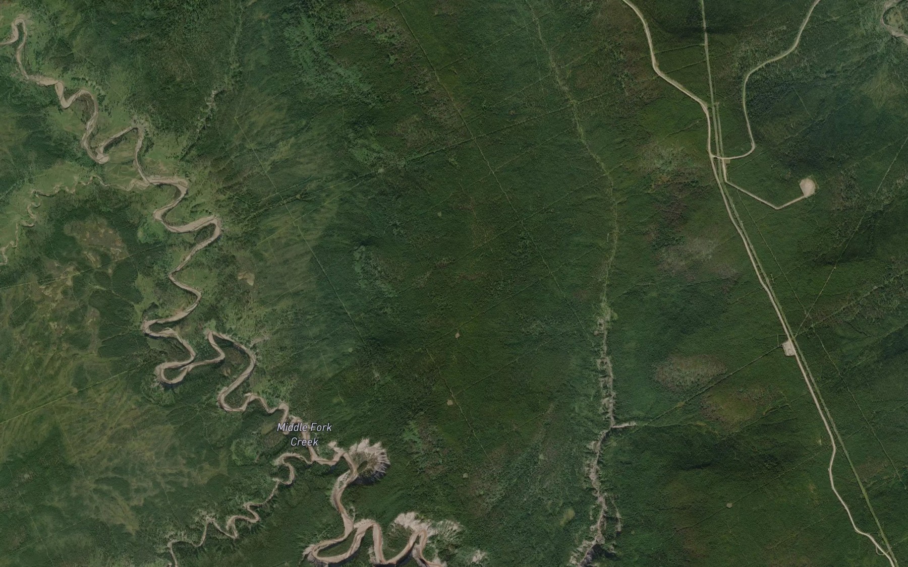 Satellite map of the Kahta Creek