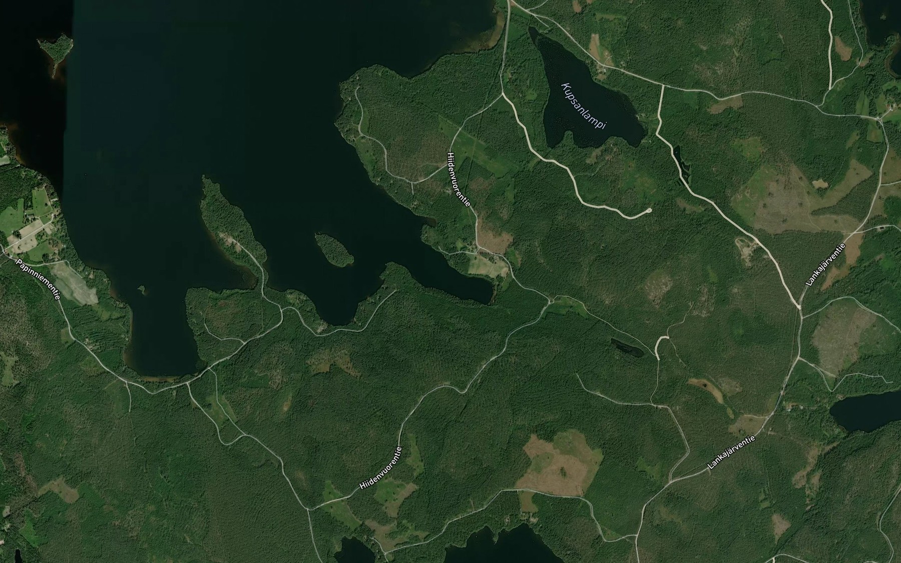 Satellite map of the Hiidenlahti