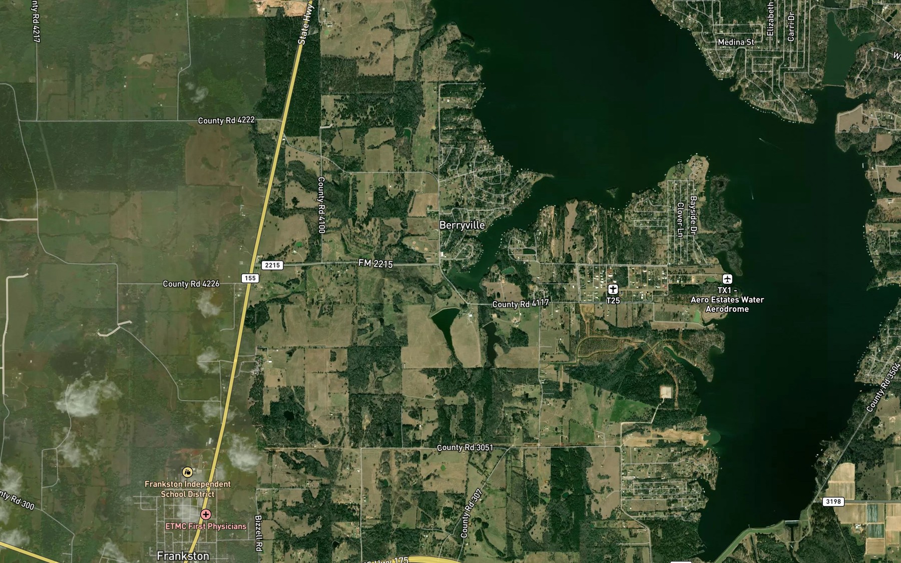 Satellite map of the Cobb Creek