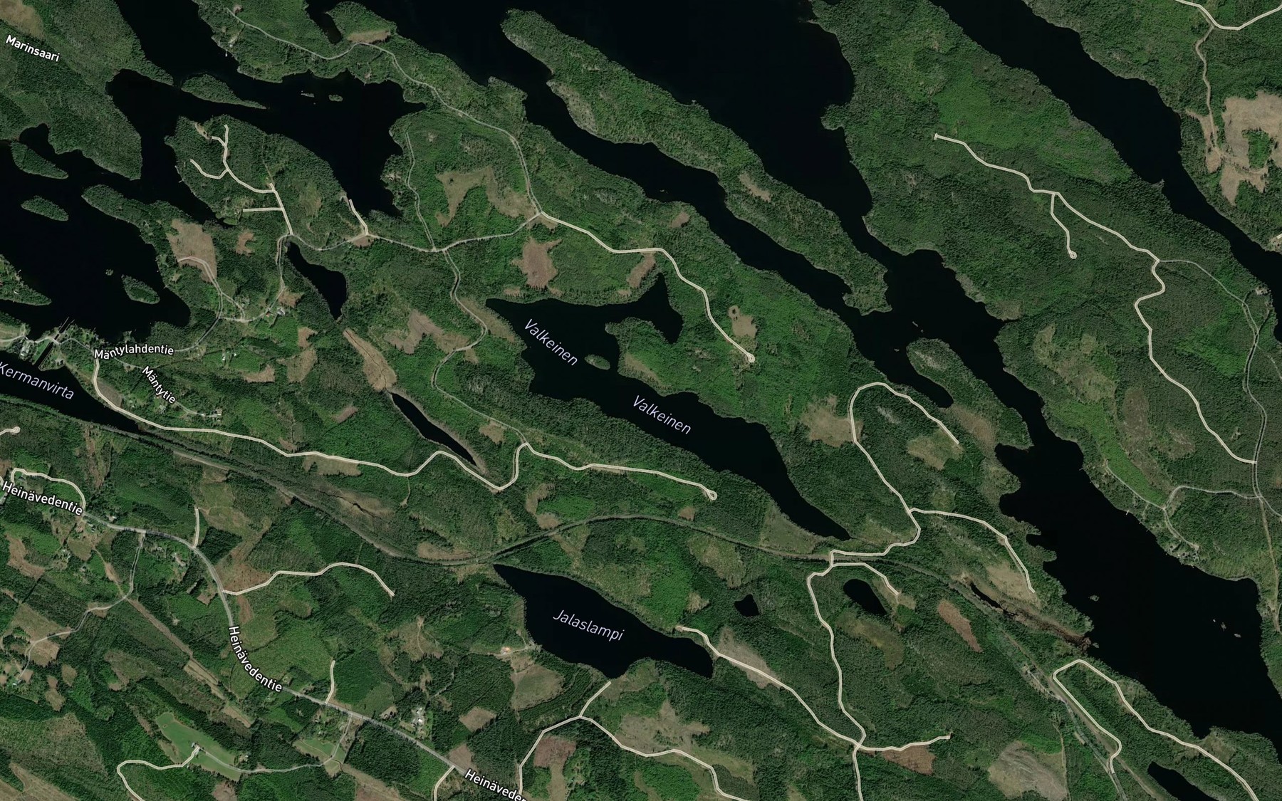 Satellite map of the Valkeinen