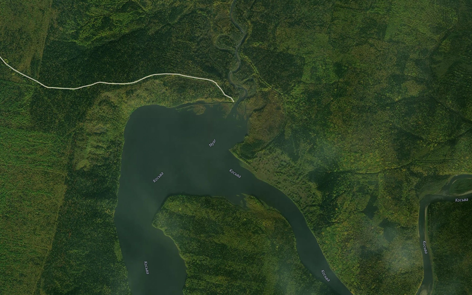 Satellite map of the Nyar