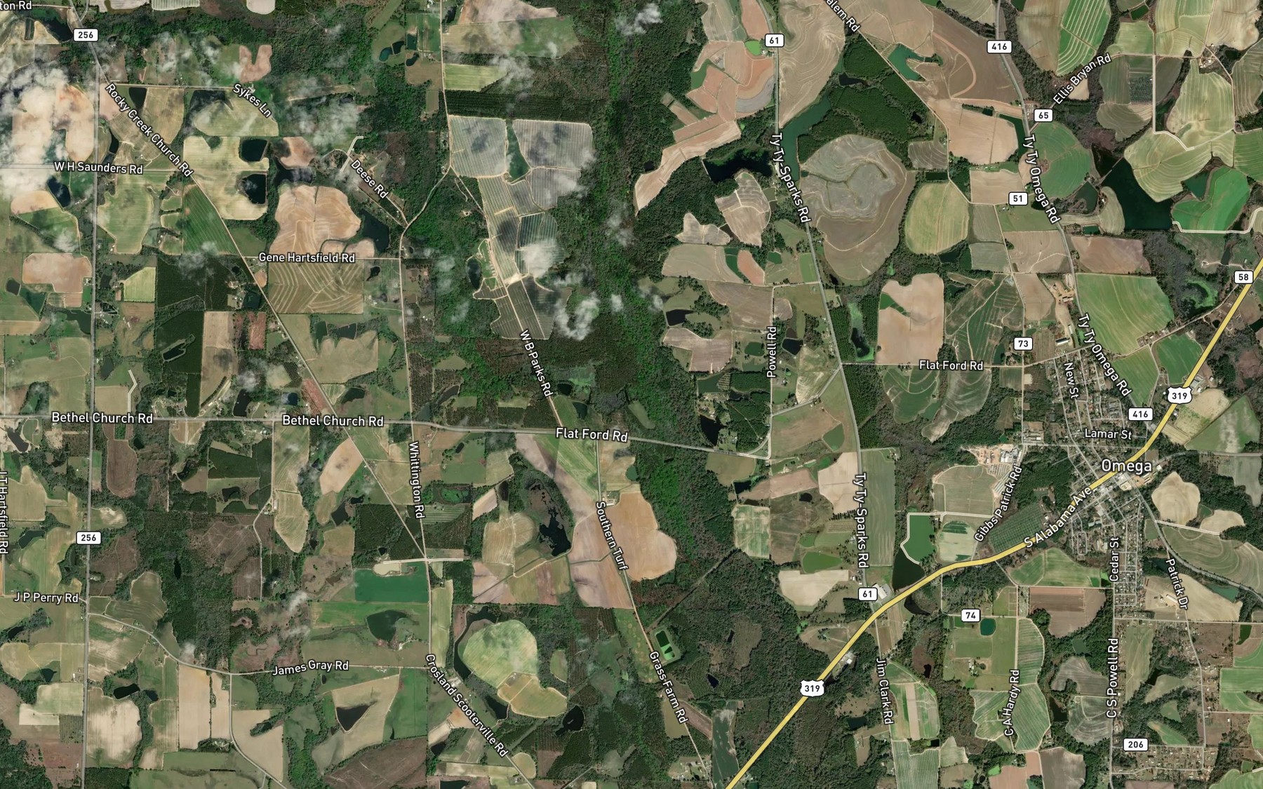 Satellite map of the Little Creek
