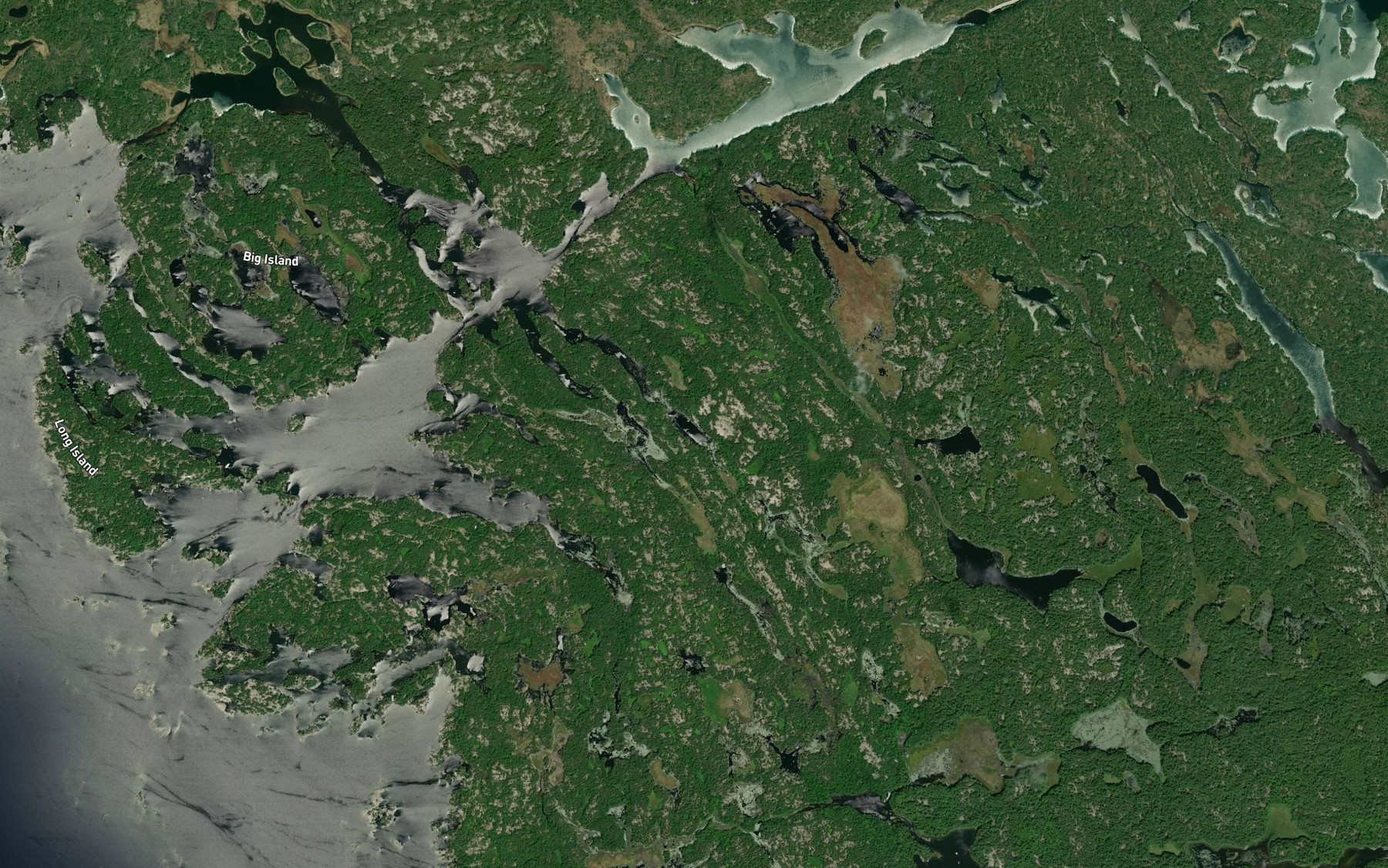 Satellite map of the Rabbit Lake