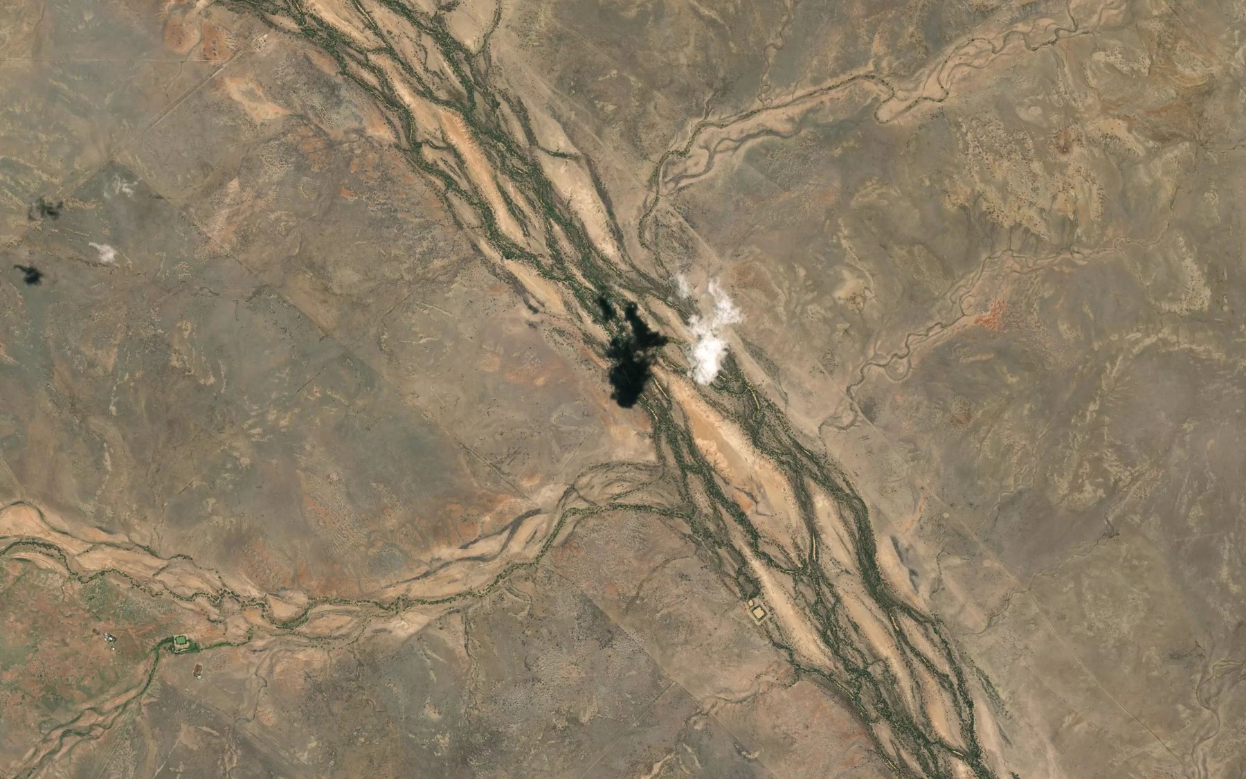 Satellite map of the Little Plastow Creek