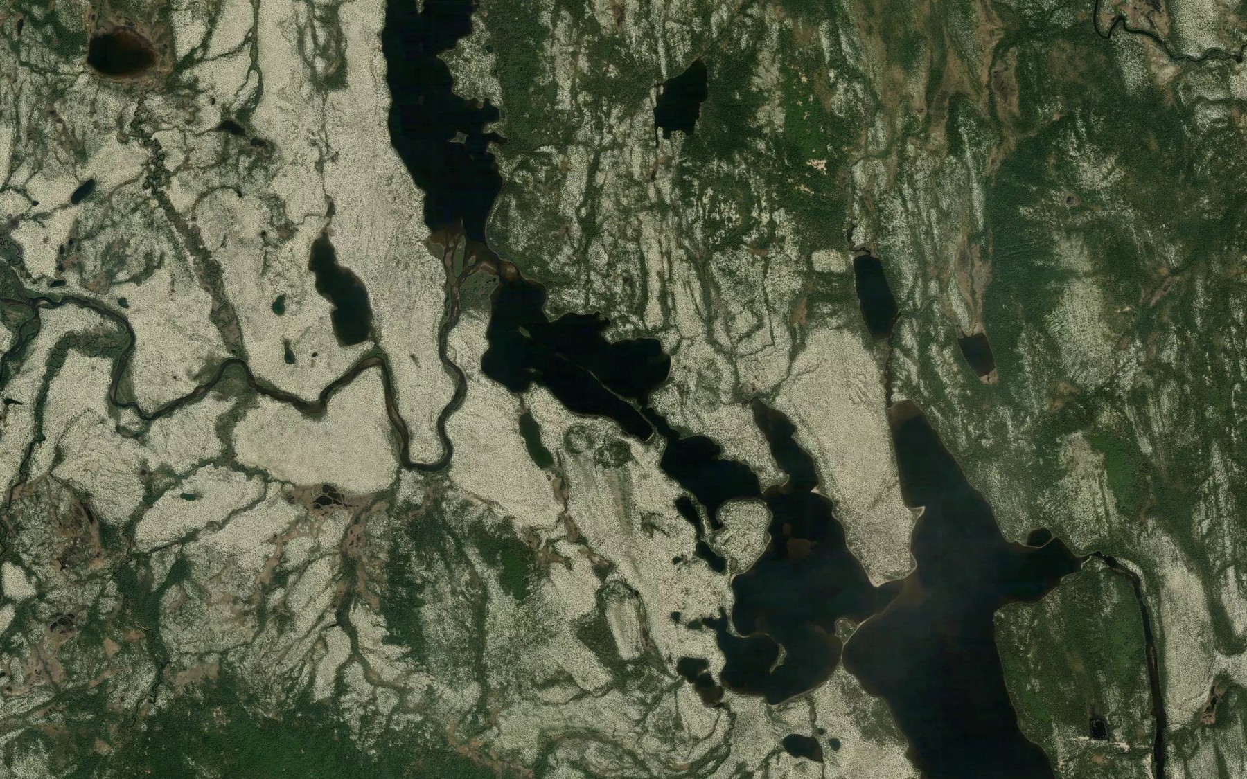 Satellite map of the Lac Mista Uauahk