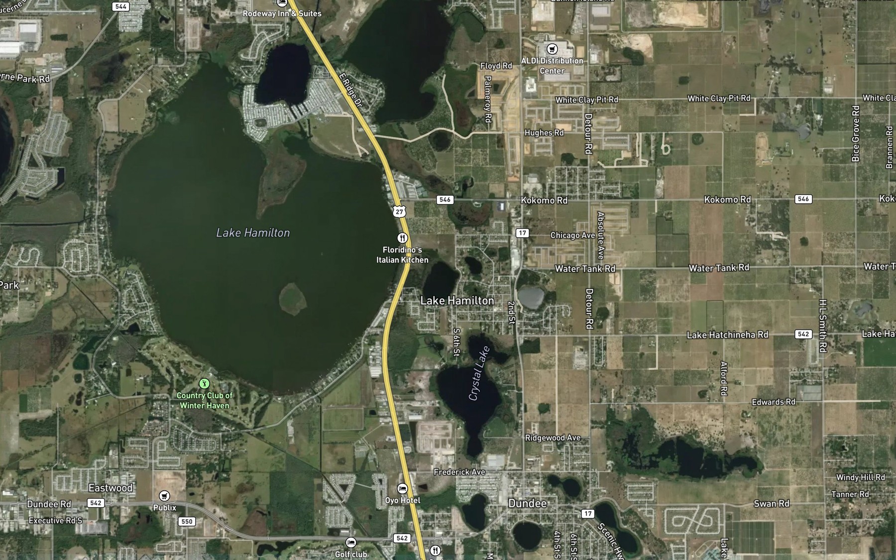 Satellite map of the Lake Sard