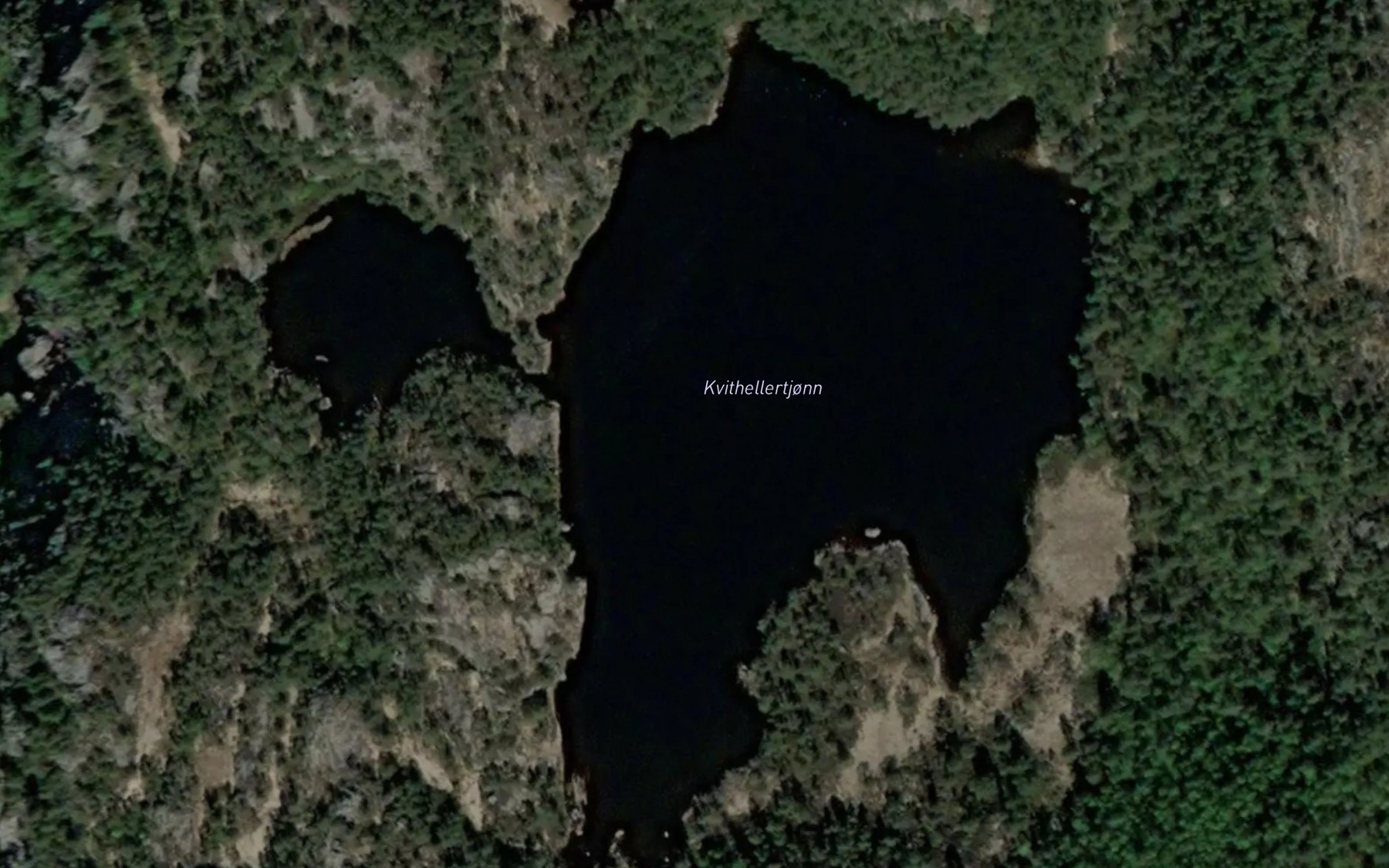 Satellite map of the Kvithellertjonn