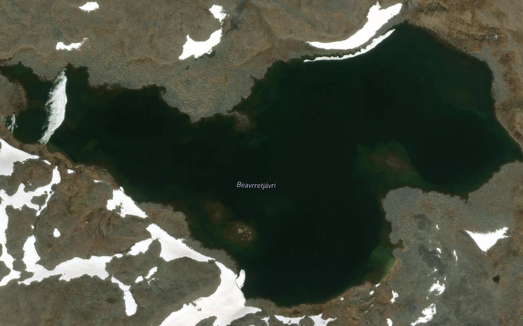 Satellite map of the Beavrretjavri