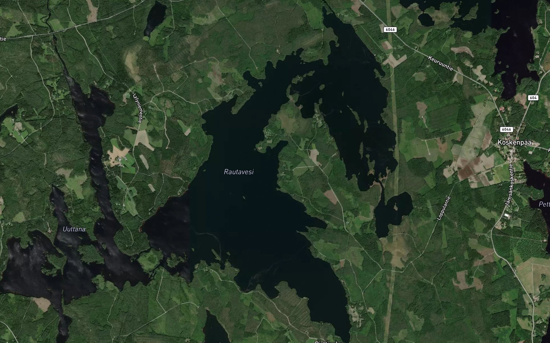 Satellite map of the Iso Rautavesi
