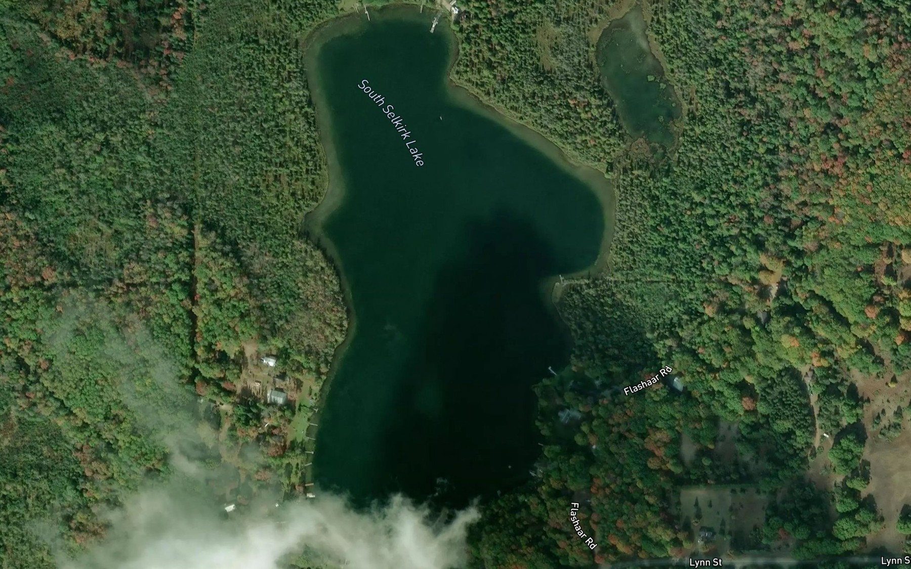 Satellite map of the South Selkirk Lake