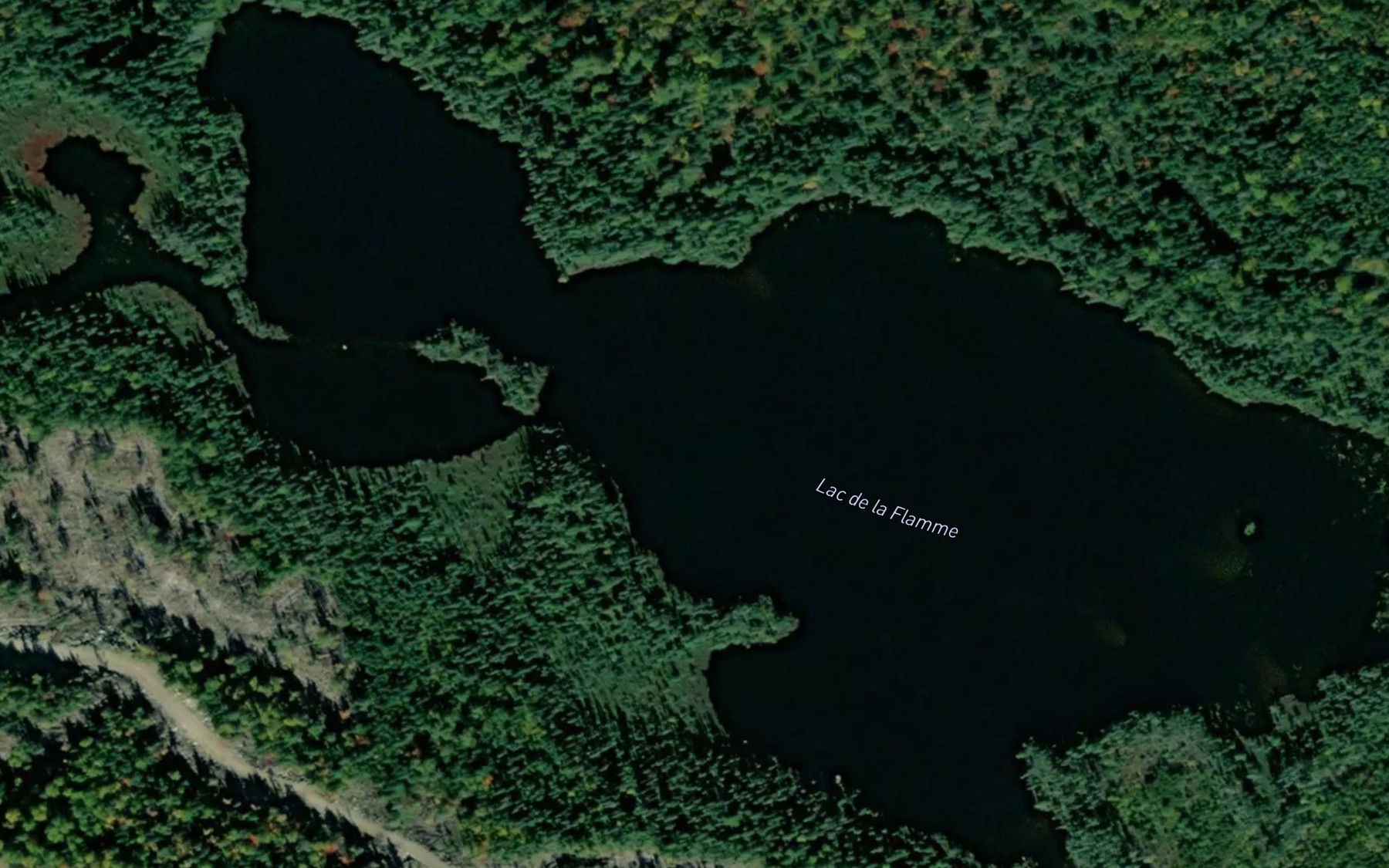 Satellite map of the Lac de la Flamme