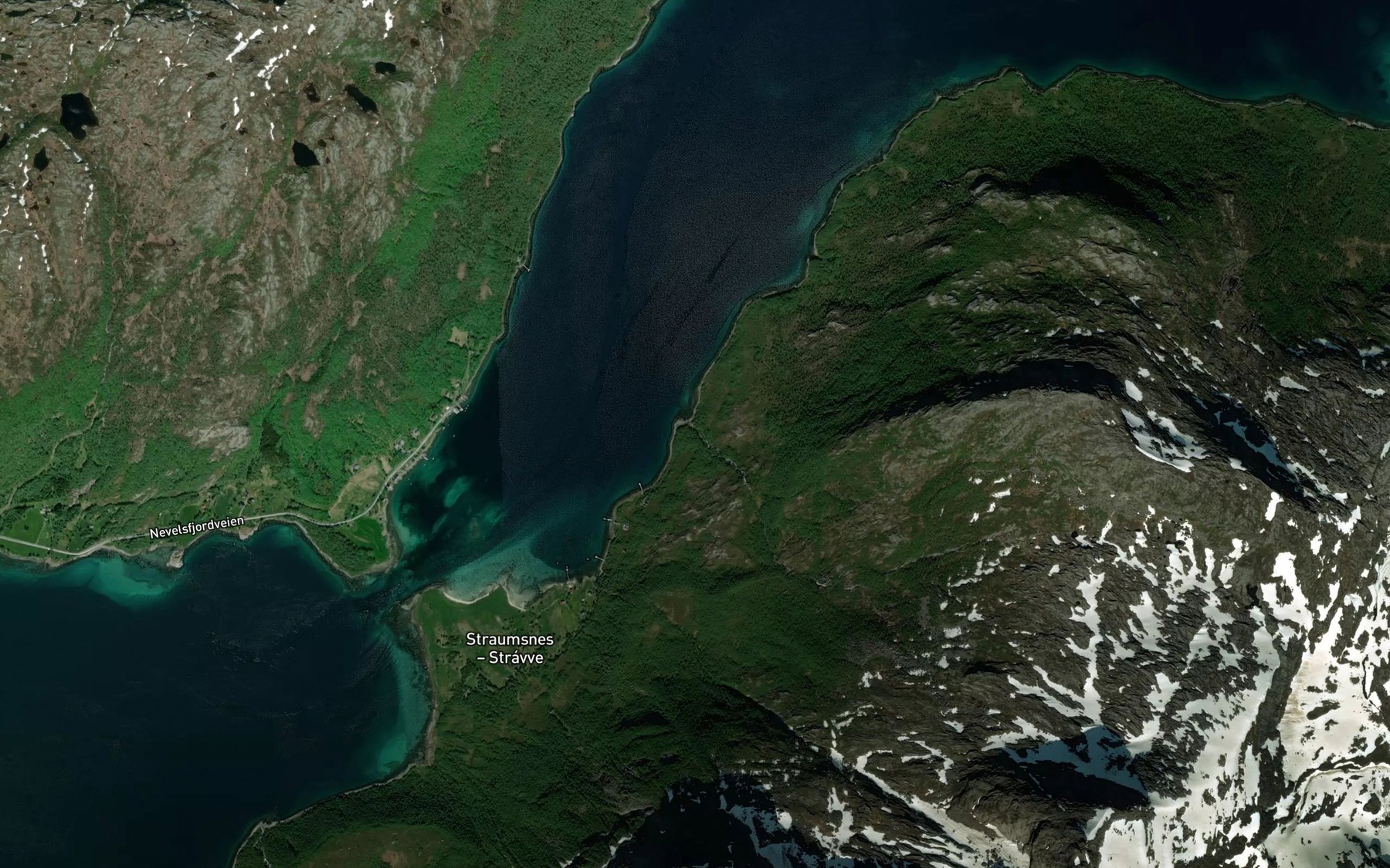 Satellite map of the Bukkelva
