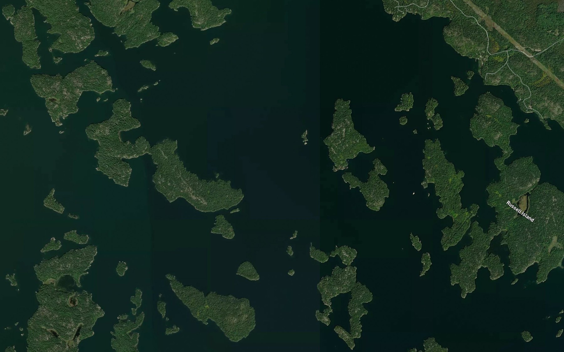 Satellite map of the Whitefish Bay