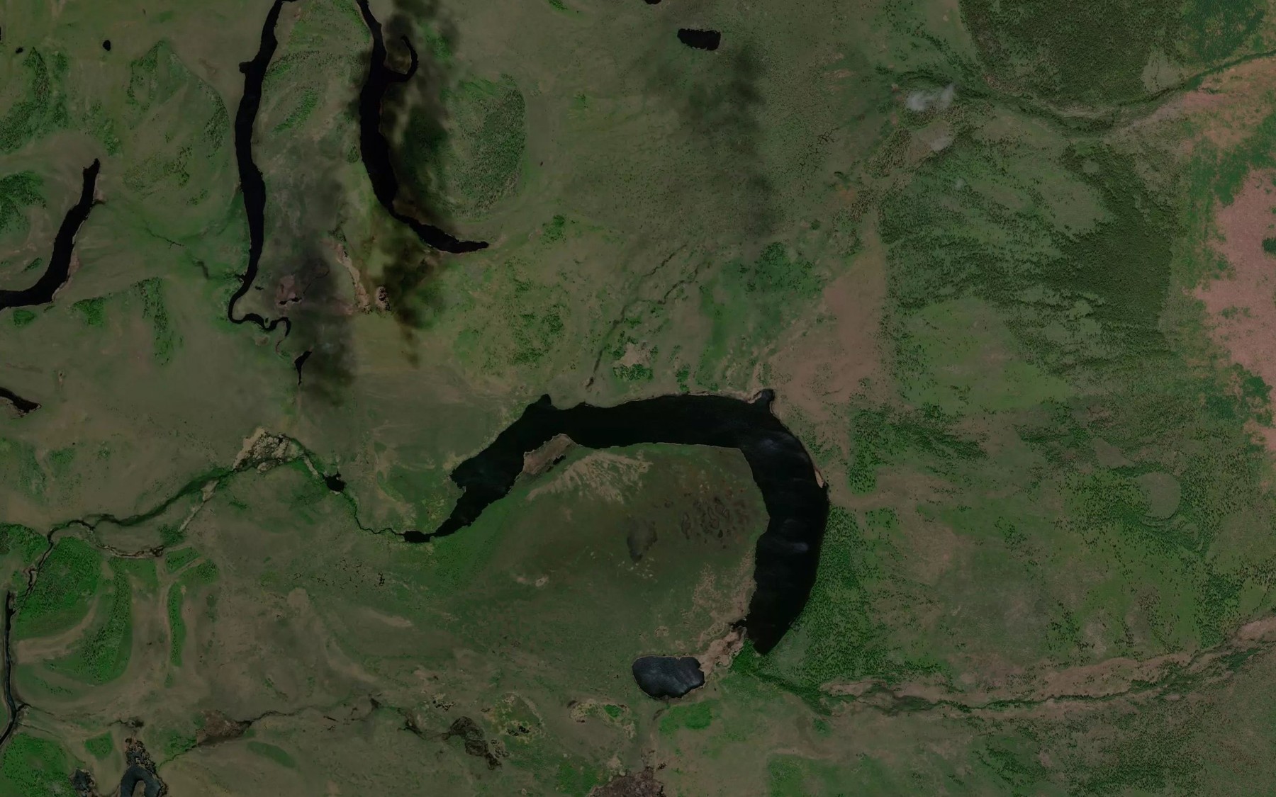 Satellite map of the Pravyy Teoskan
