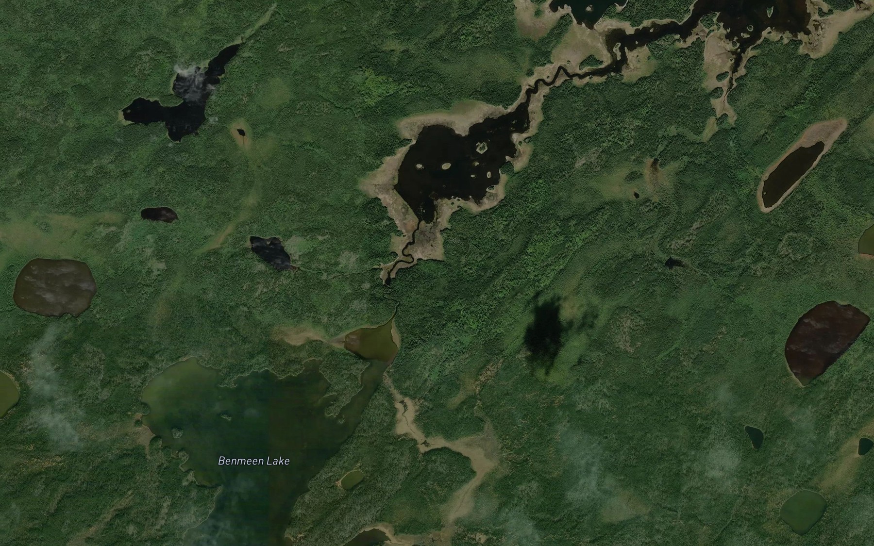 Satellite map of the Benmeen Creek