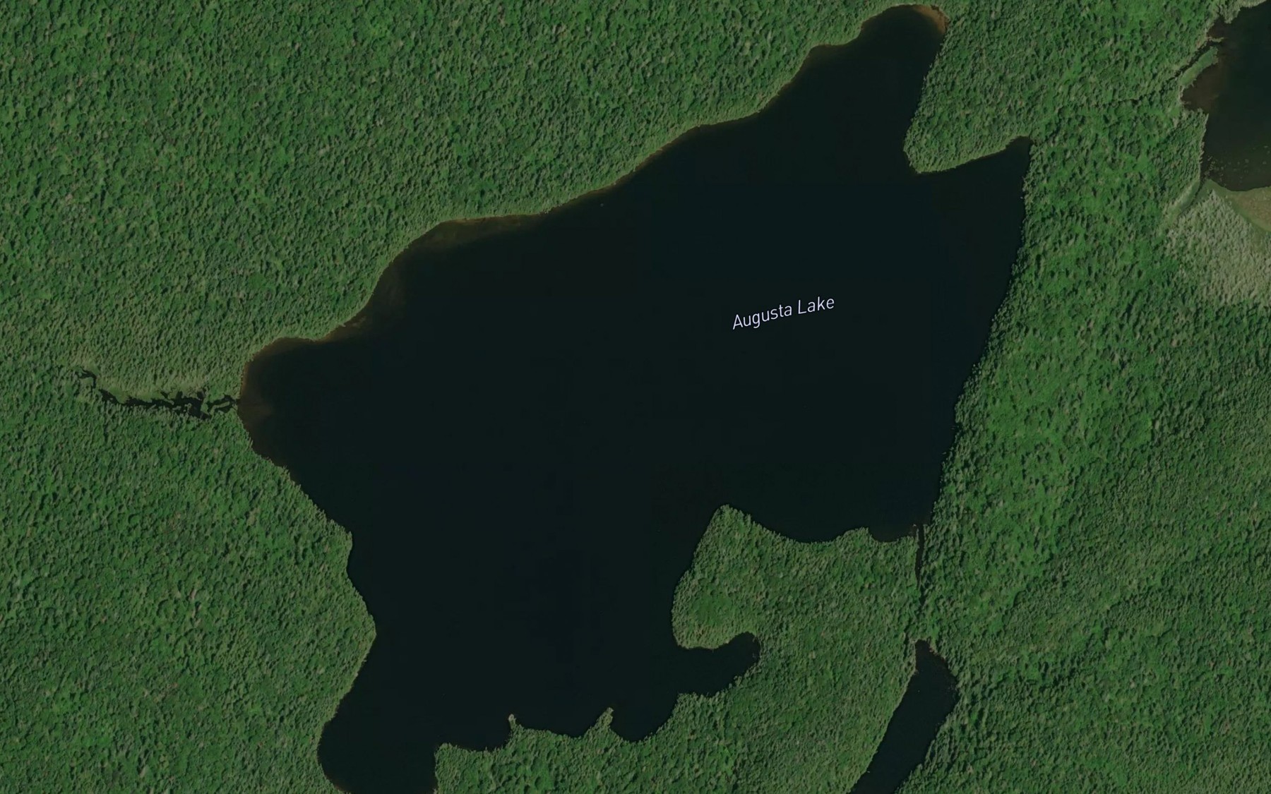 Satellite map of the Augusta Lake