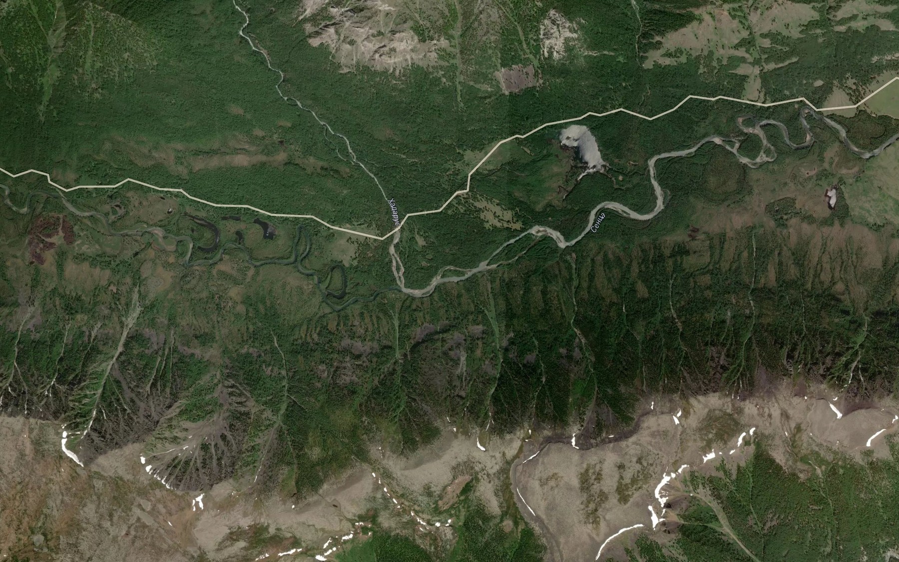 Satellite map of the Khadarus