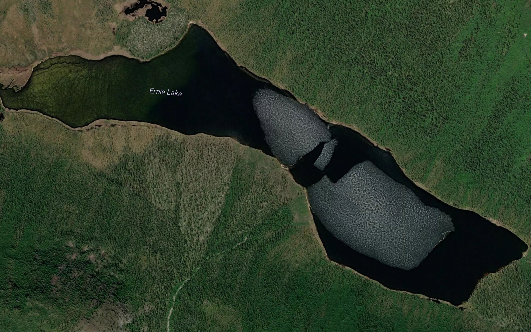 Satellite map of the Ernie Lake