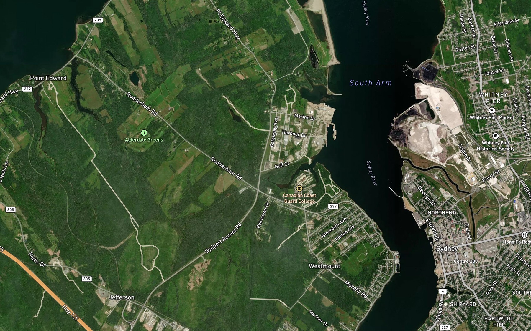 Satellite map of the Little Brook