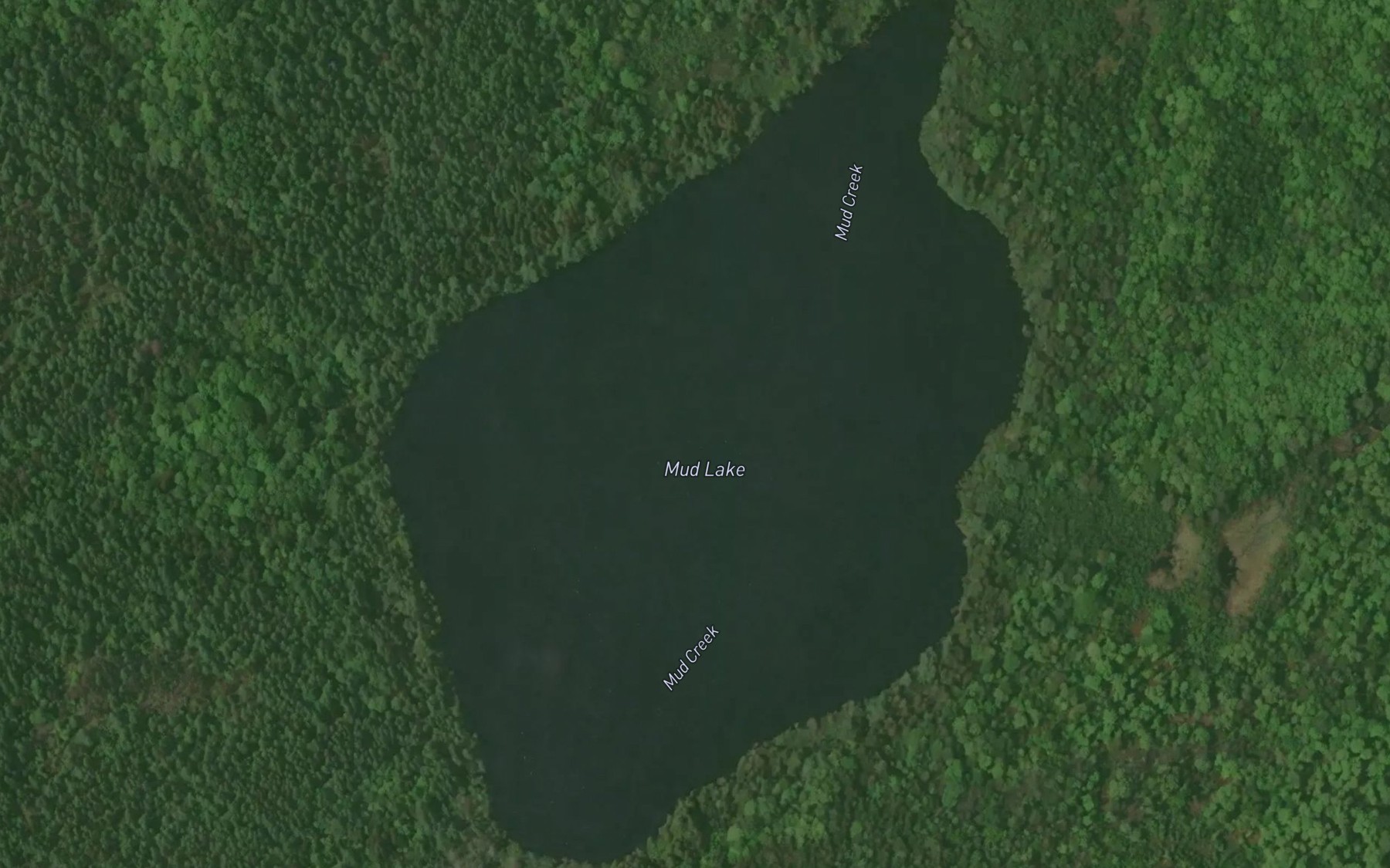 Satellite map of the Mud Lake