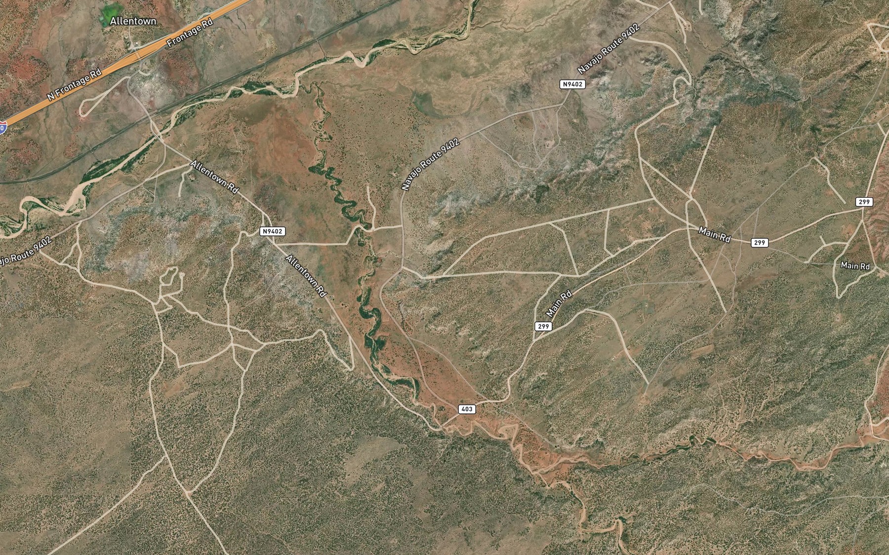 Satellite map of the Keetsell Spring
