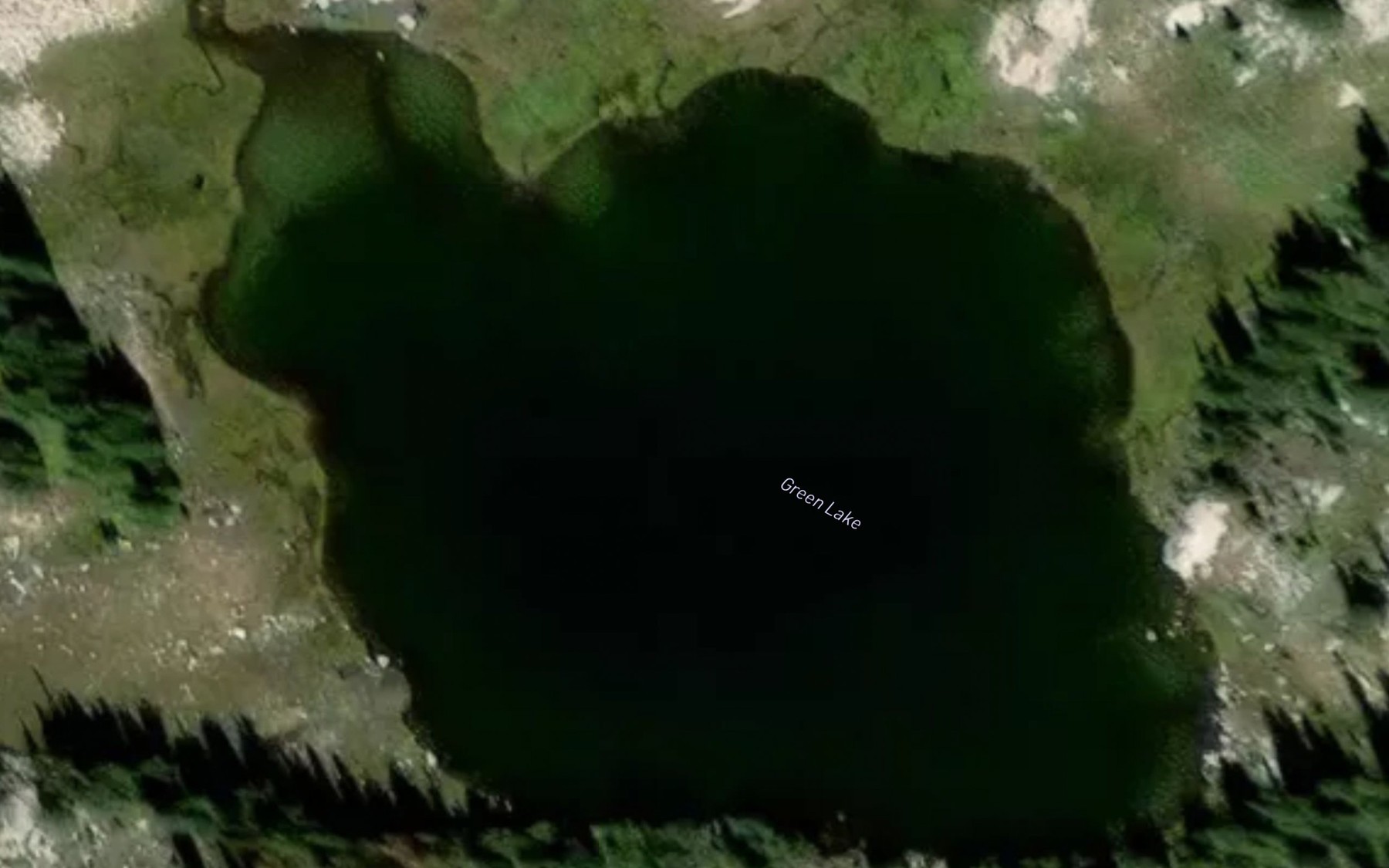 Satellite map of the Green Lake
