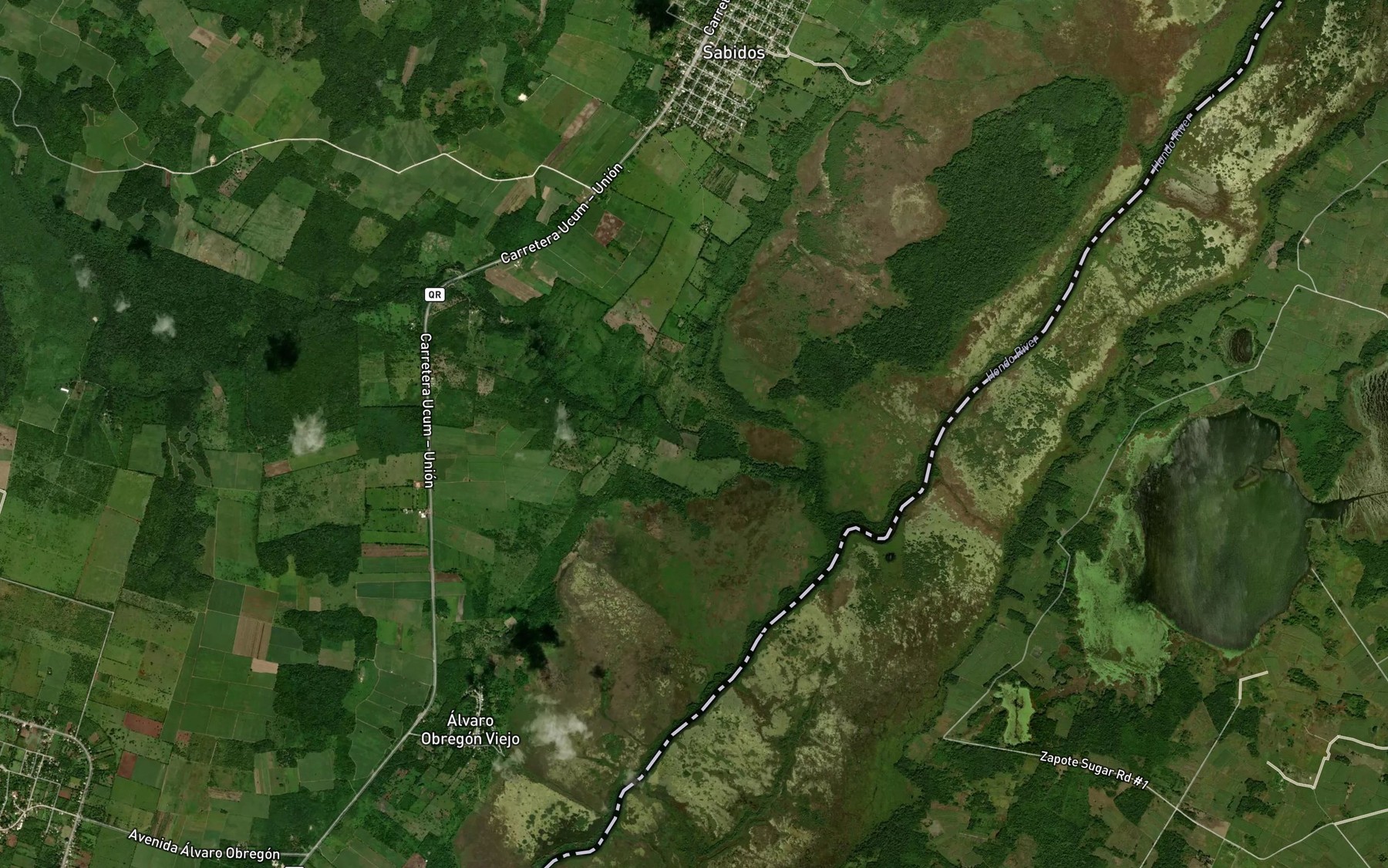 Satellite map of the Agua Dulce