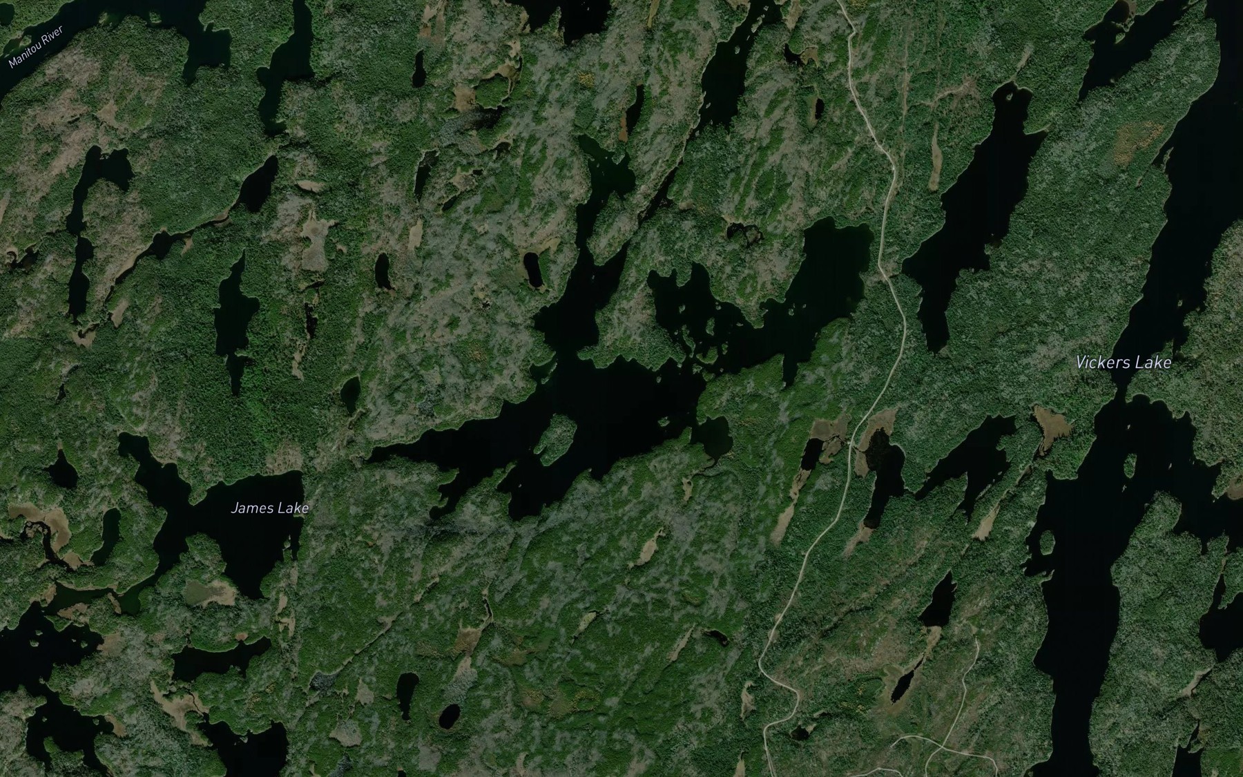 Satellite map of the Kahabeness Lake