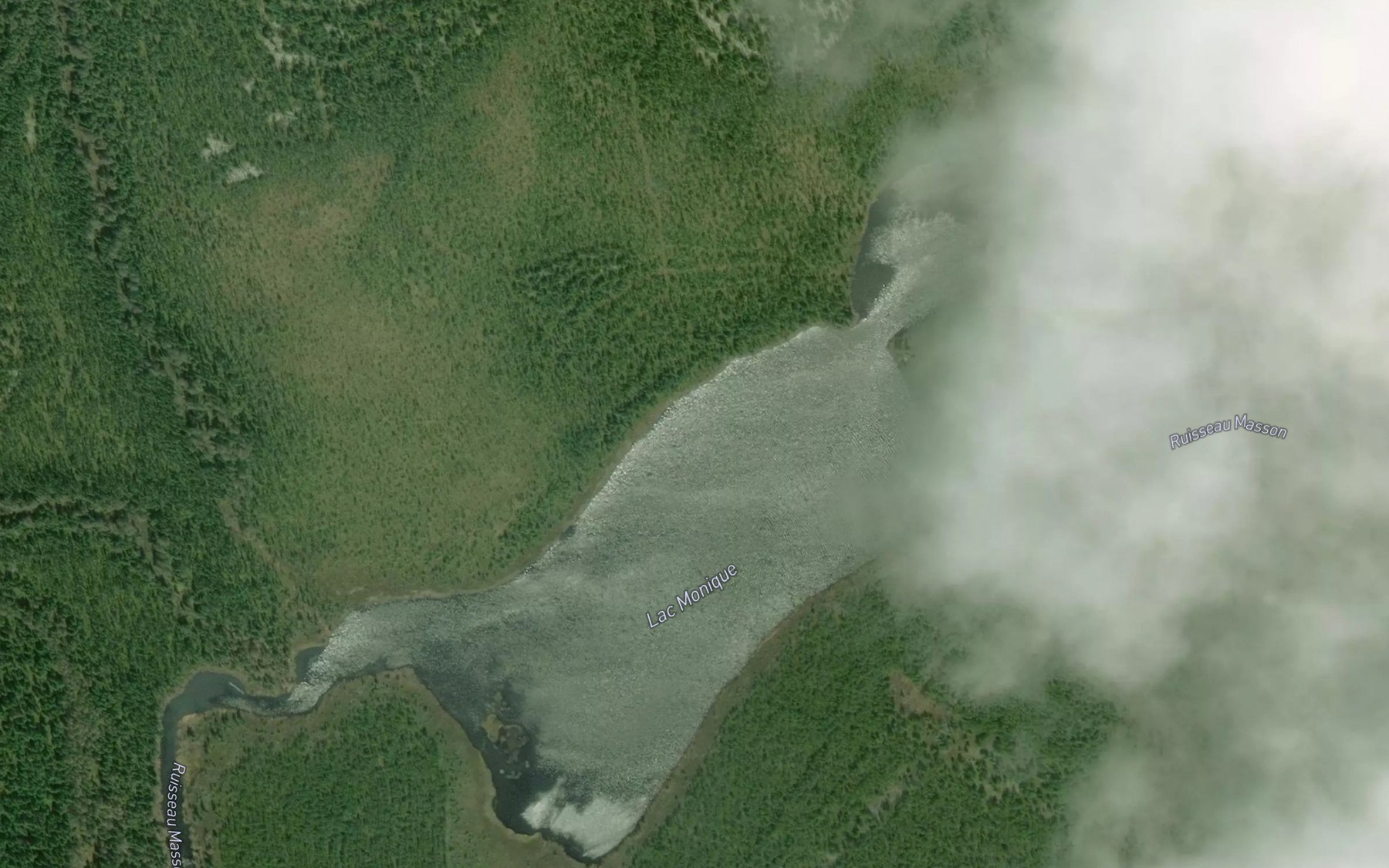 Satellite map of the Lac Monique