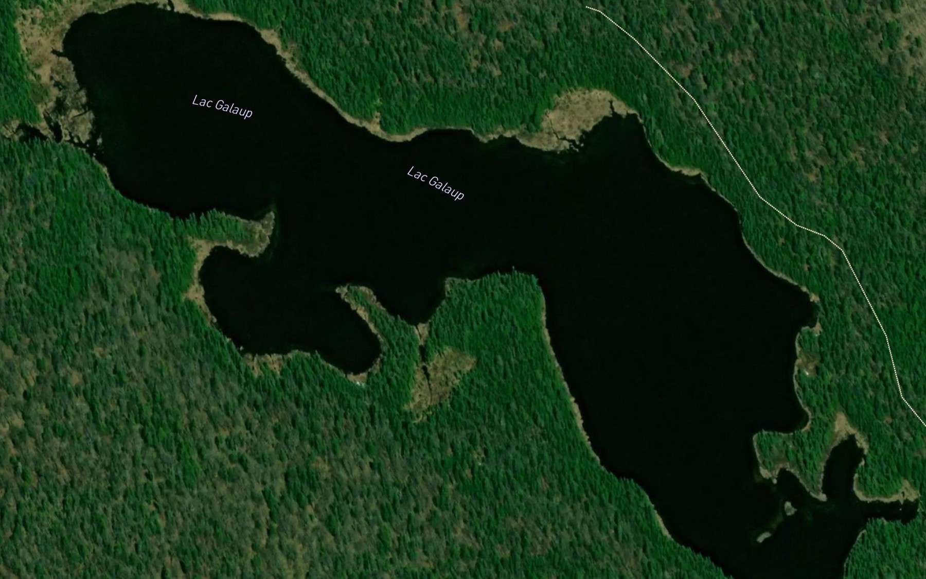 Satellite map of the Lac Galaup