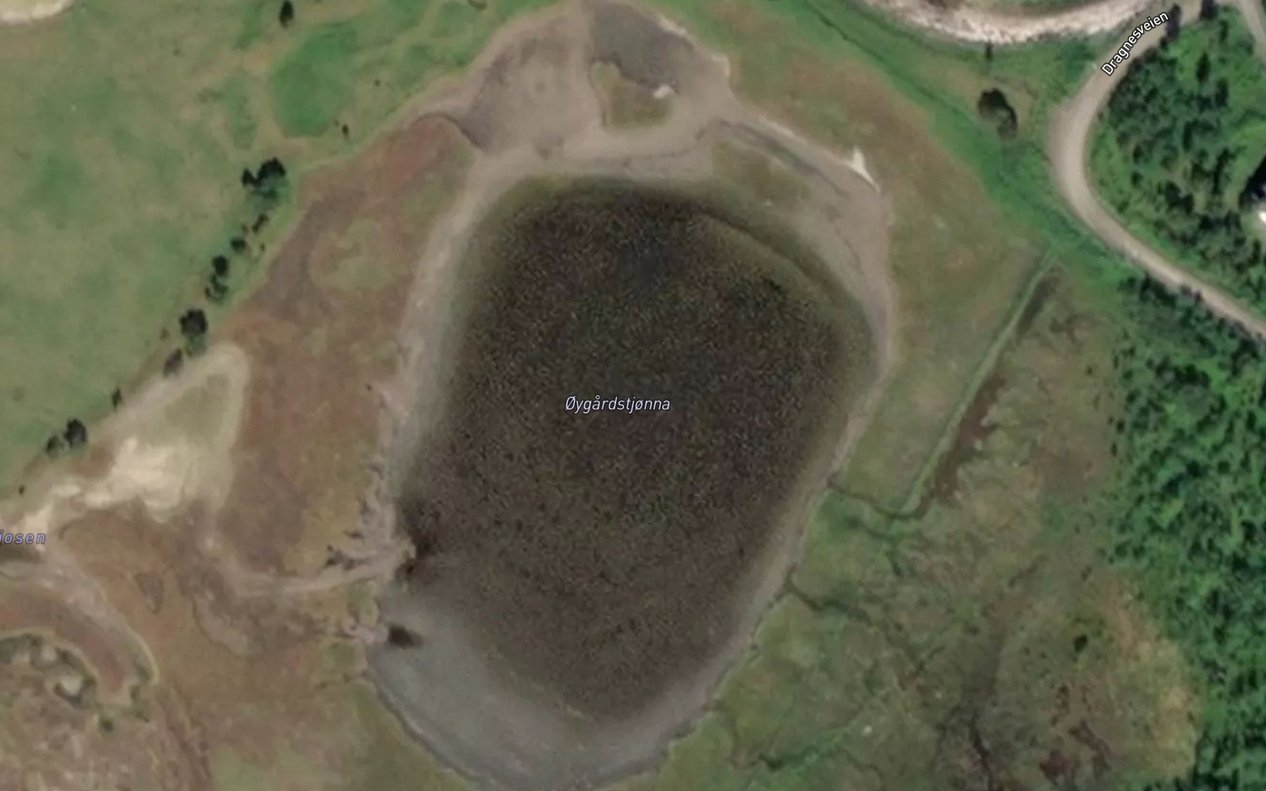 Satellite map of the Oygardstjonna