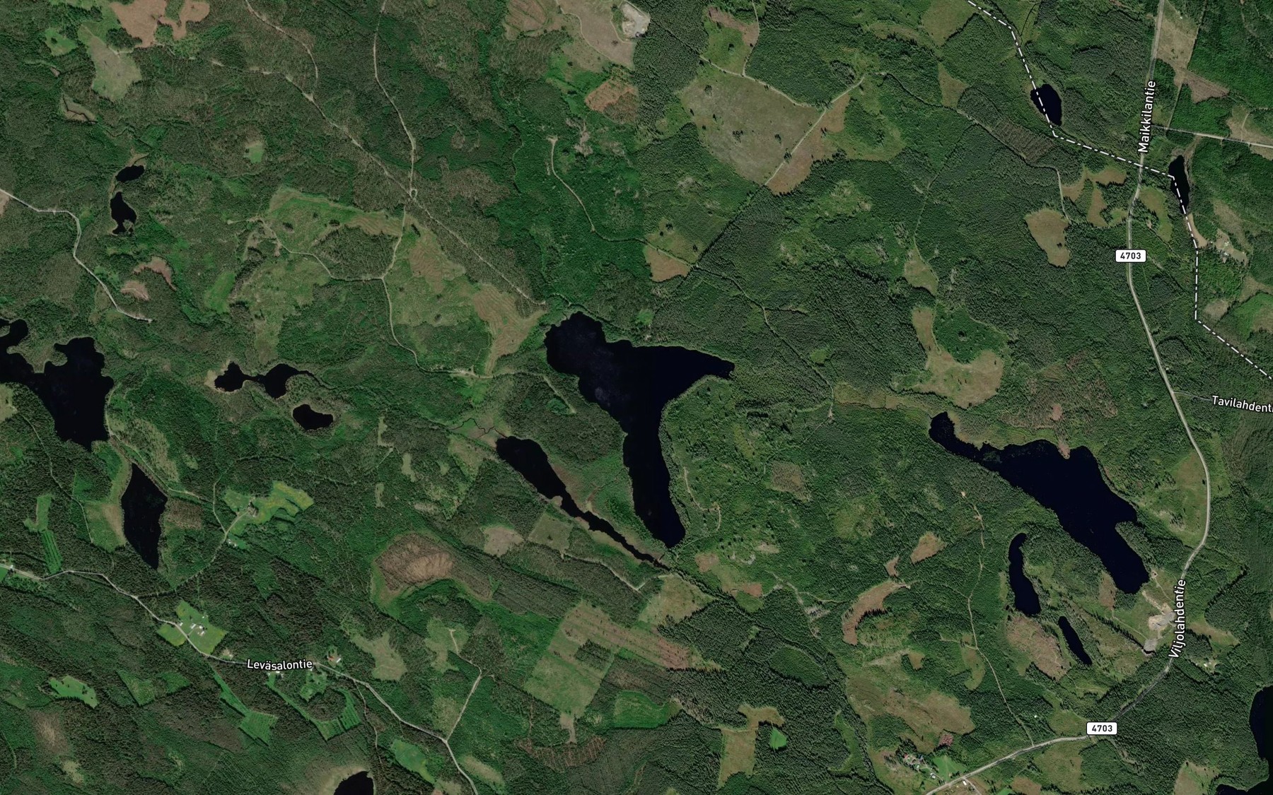 Satellite map of the Huuhinlampi