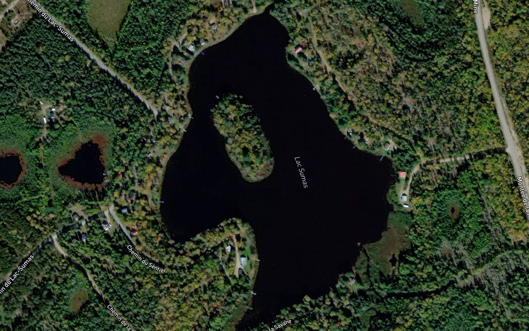 Satellite map of the Lac Sumas