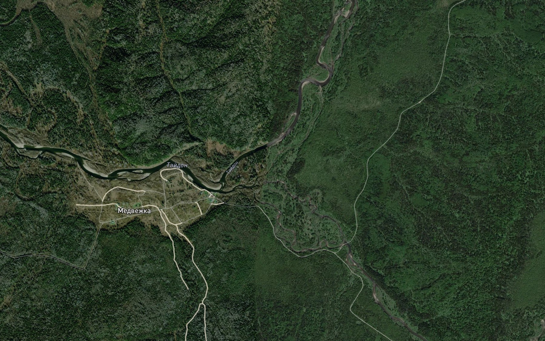 Satellite map of the Sayanzas