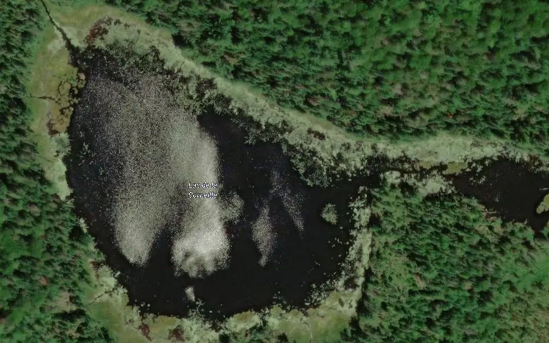 Satellite map of the Lac de la Corneille