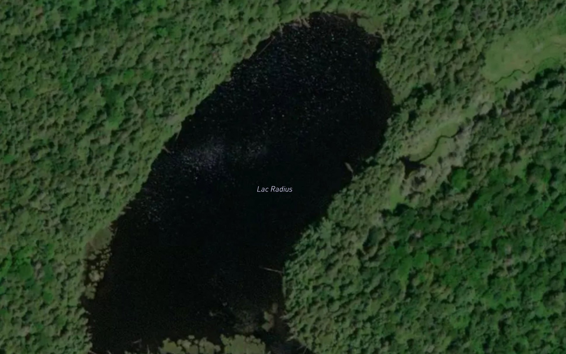 Satellite map of the Lac Radius