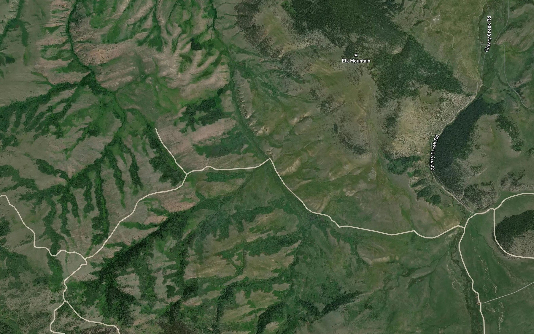 Satellite map of the West Fork Pole Creek