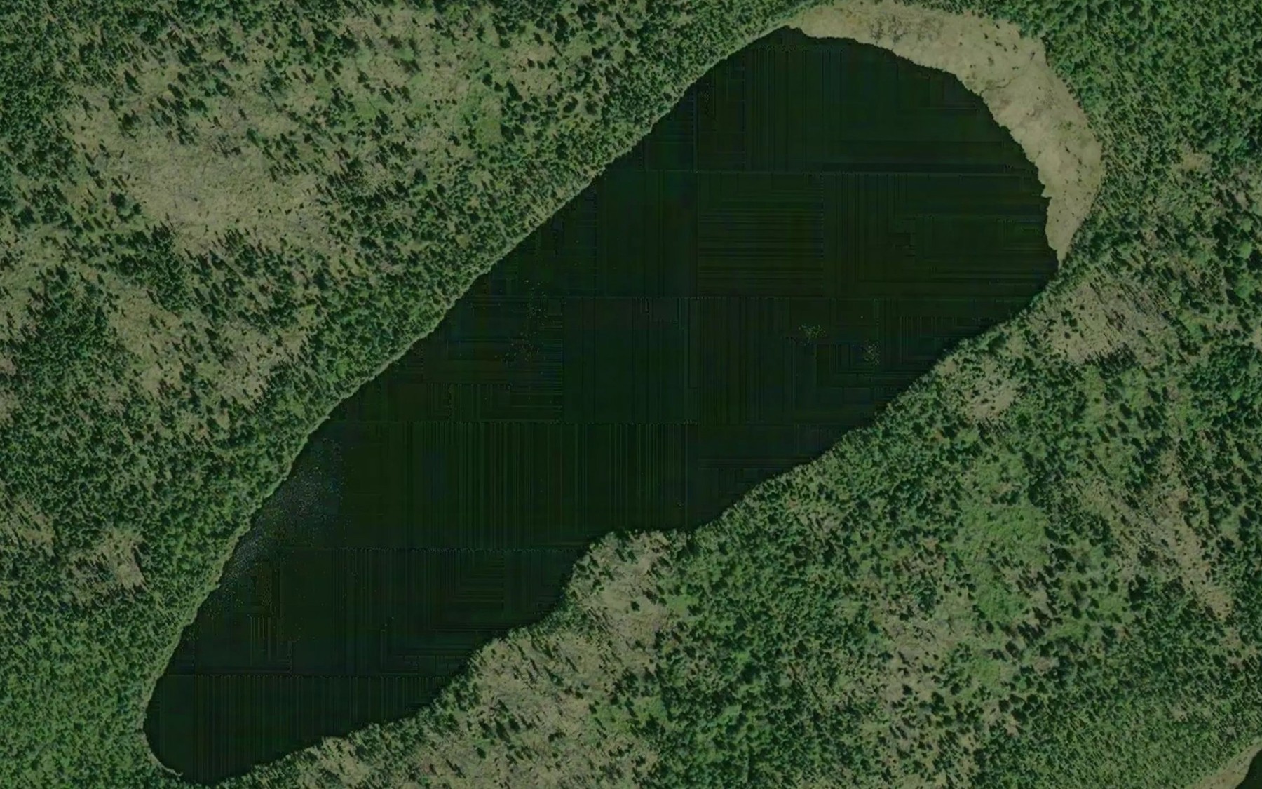 Satellite map of the Kinogama Lake