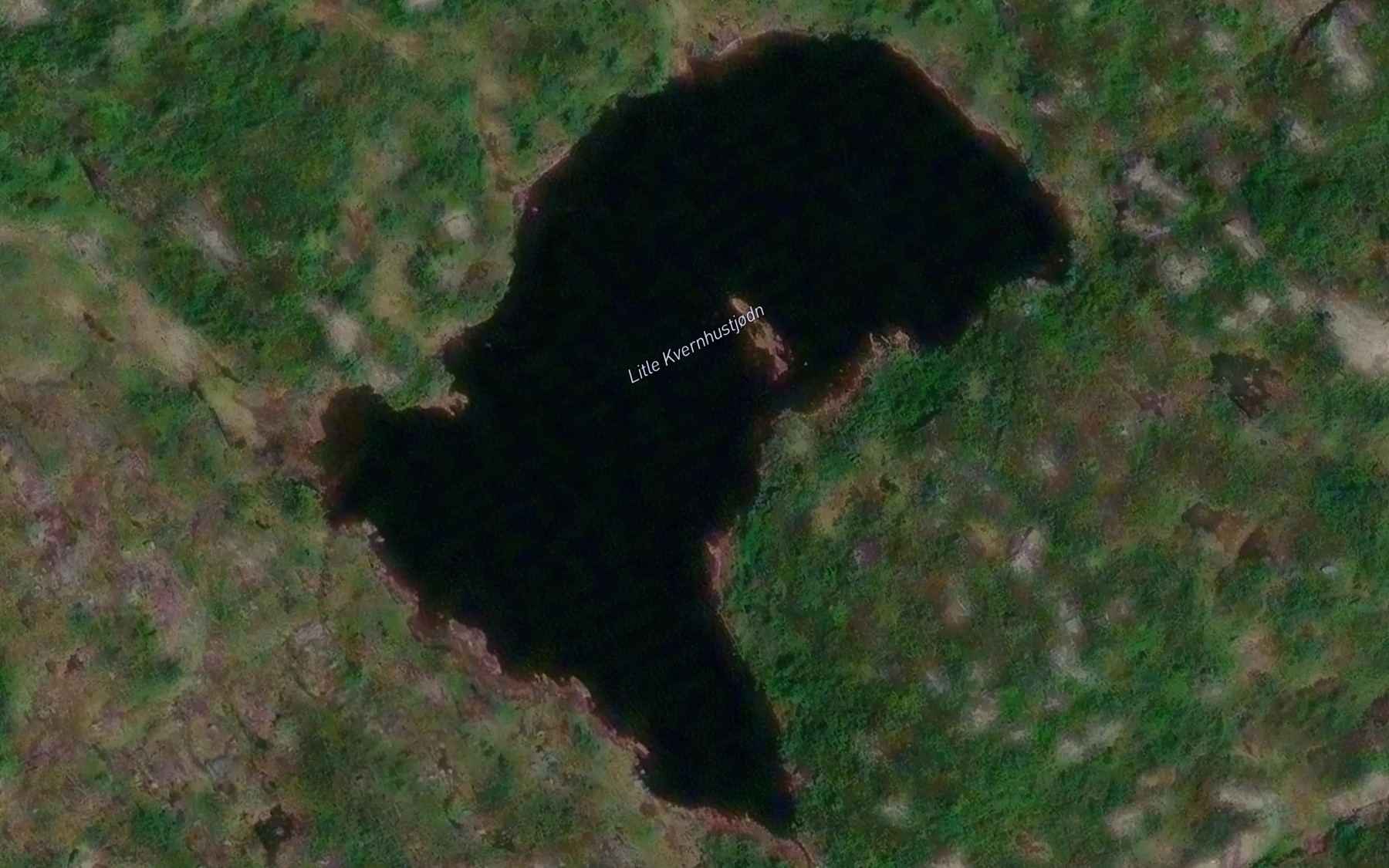 Satellite map of the Litle Kvernhustjodn