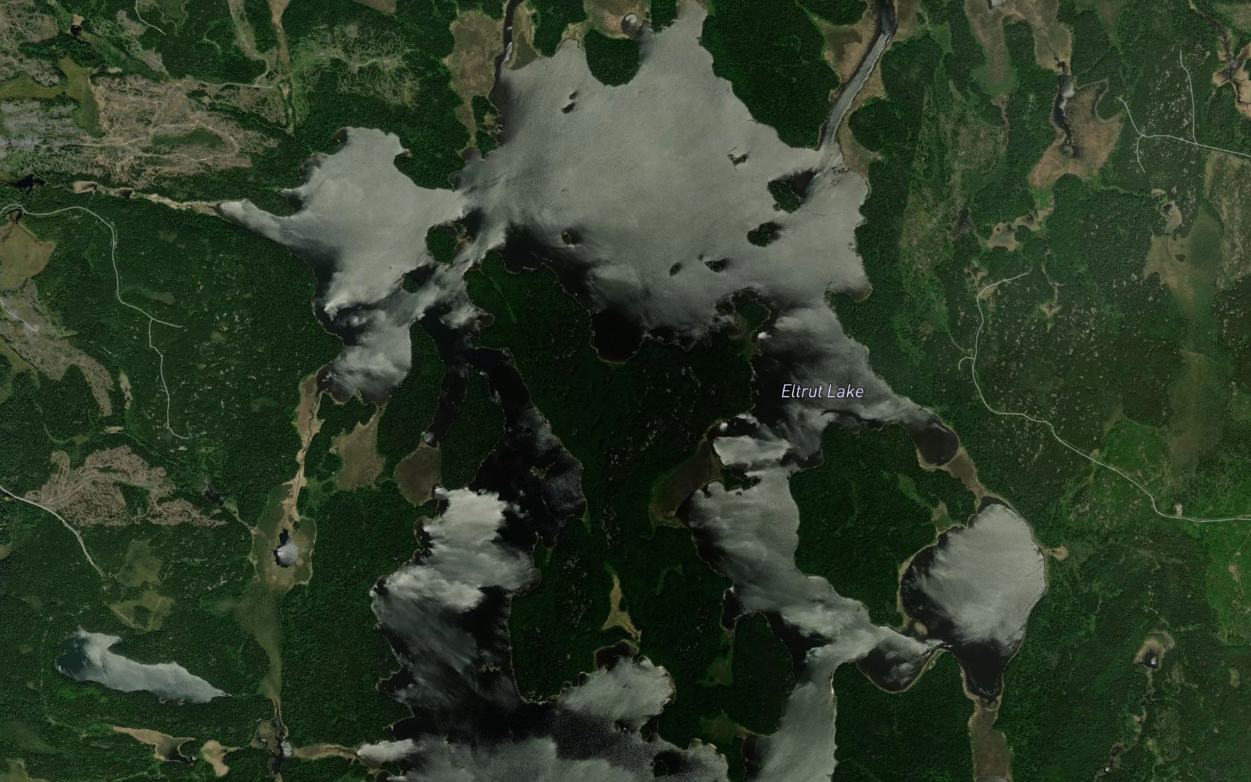 Satellite map of the Eltrut Lake