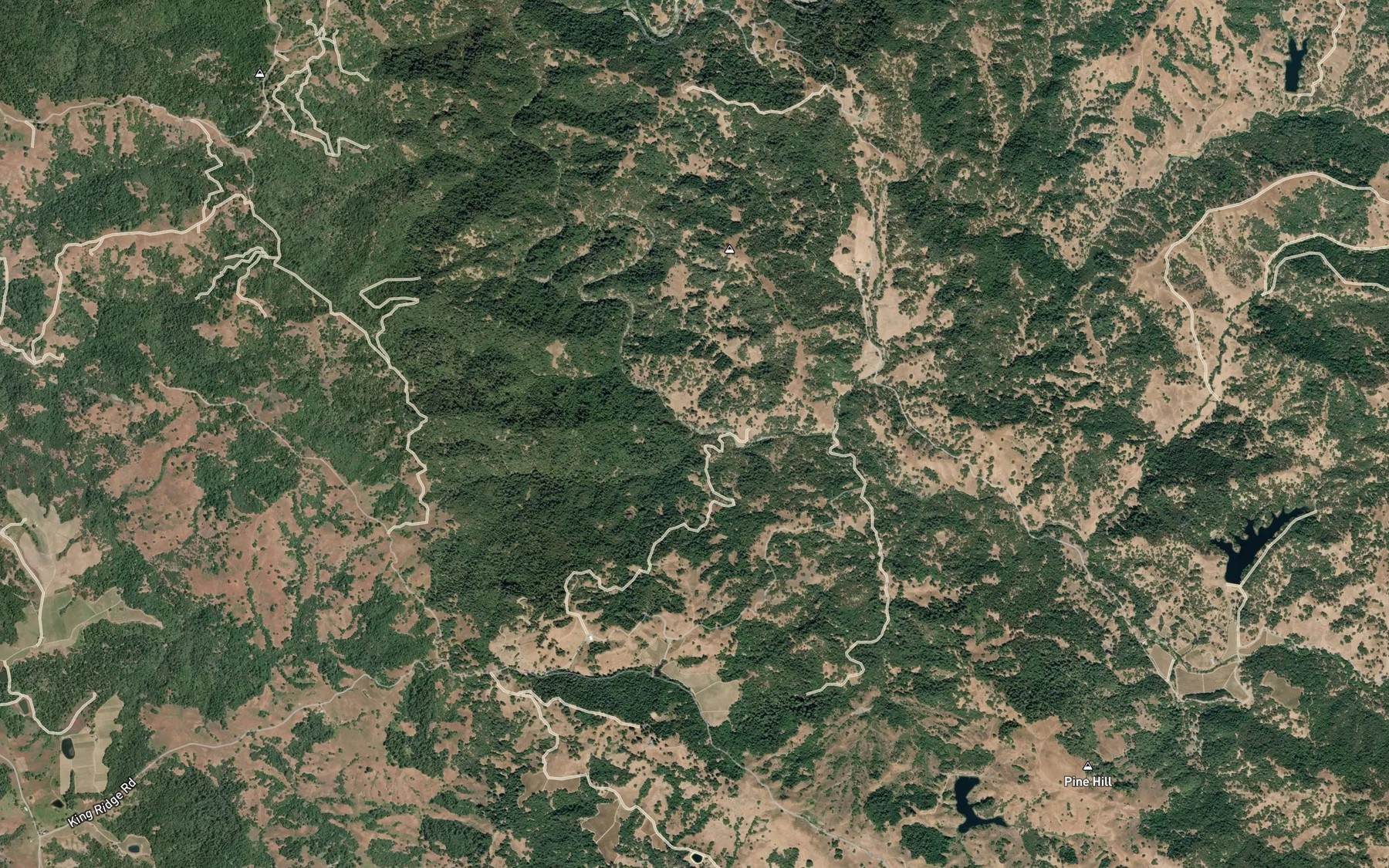 Satellite map of the Allen Creek
