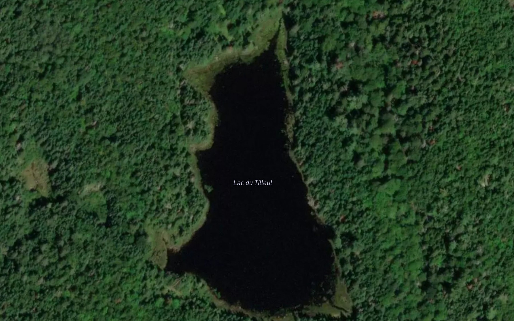 Satellite map of the Lac du Tilleul