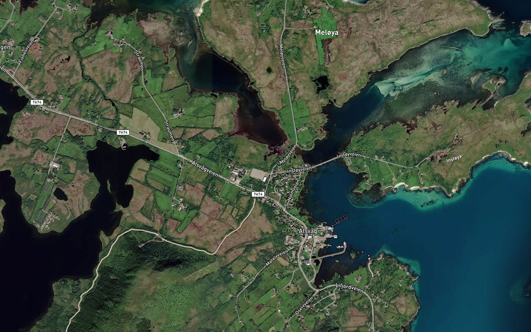 Satellite map of the Saltosbekken