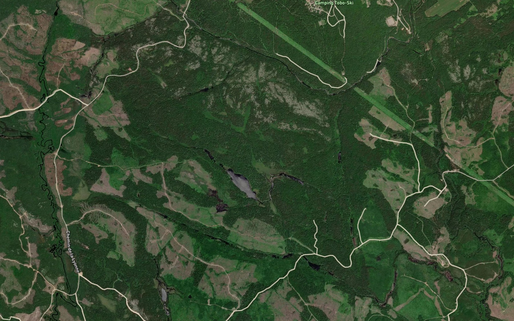 Satellite map of the Etang de Castors
