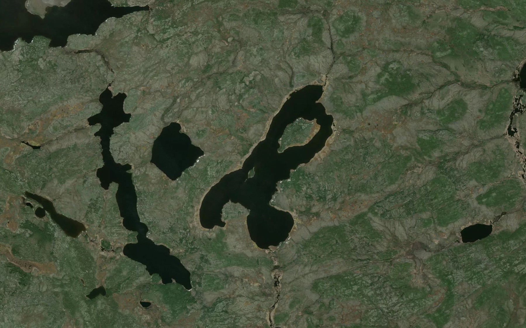 Satellite map of the Gray Lake