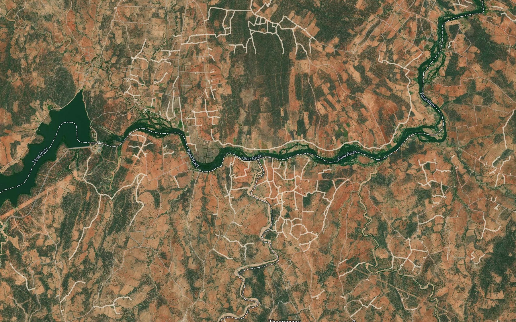 Satellite map of the Kithyoko