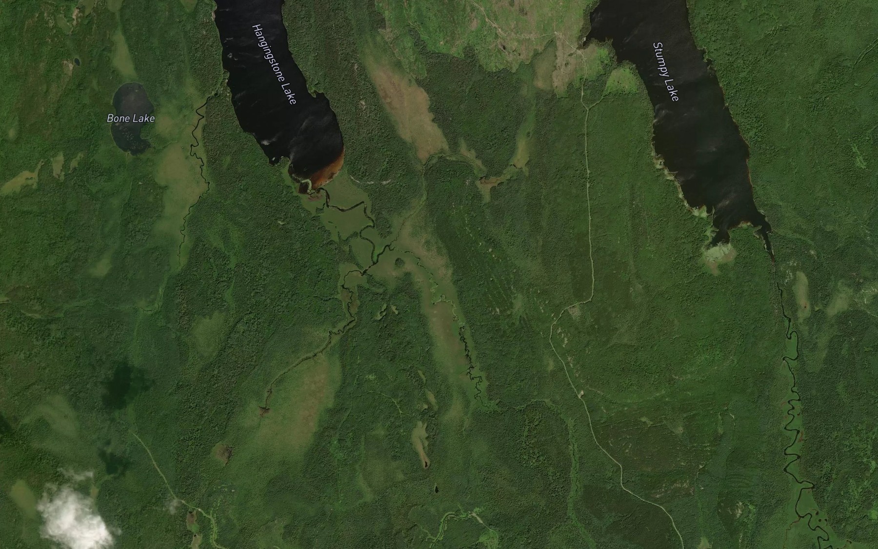 Satellite map of the Flanagan Creek